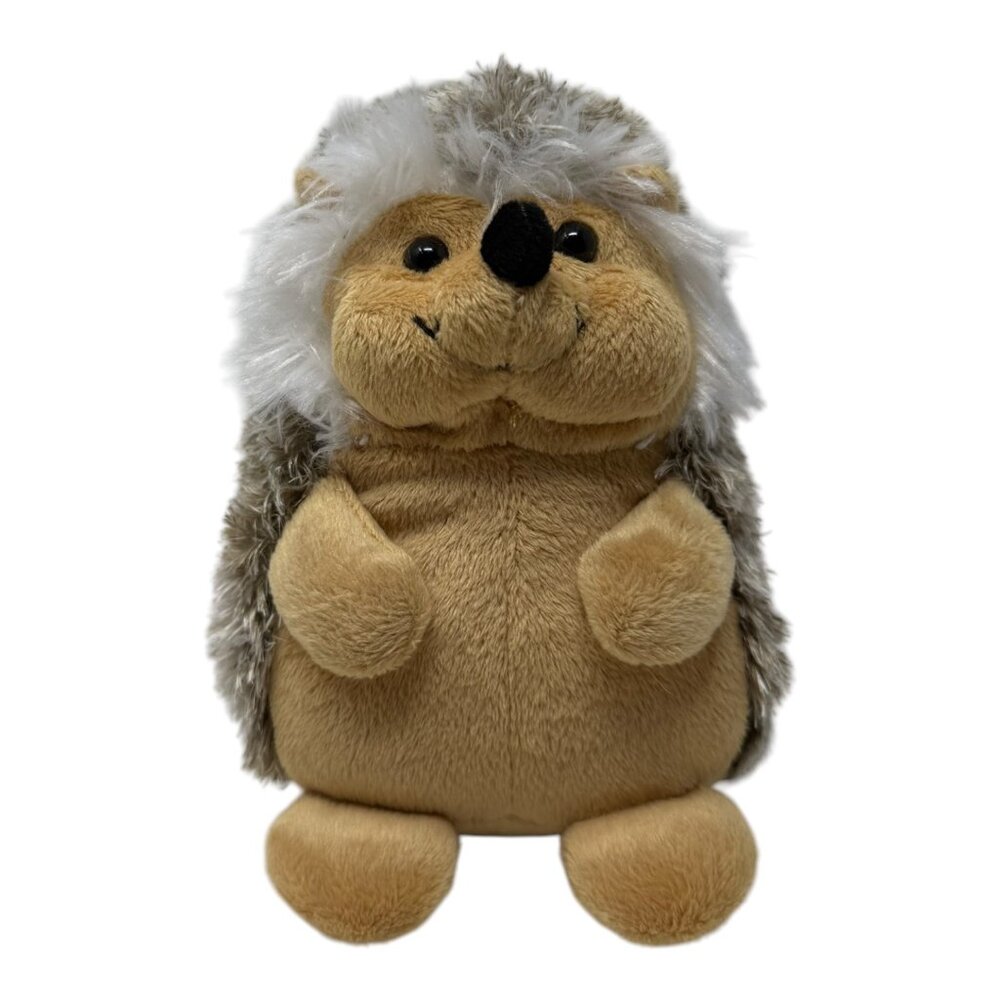 Frankford Hedgehog Gray Tan Plush Stuffed Animal Toy Fuzzy Happy Smiling 7 in